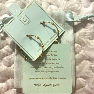 Enewton beaded simplicity gold hoops